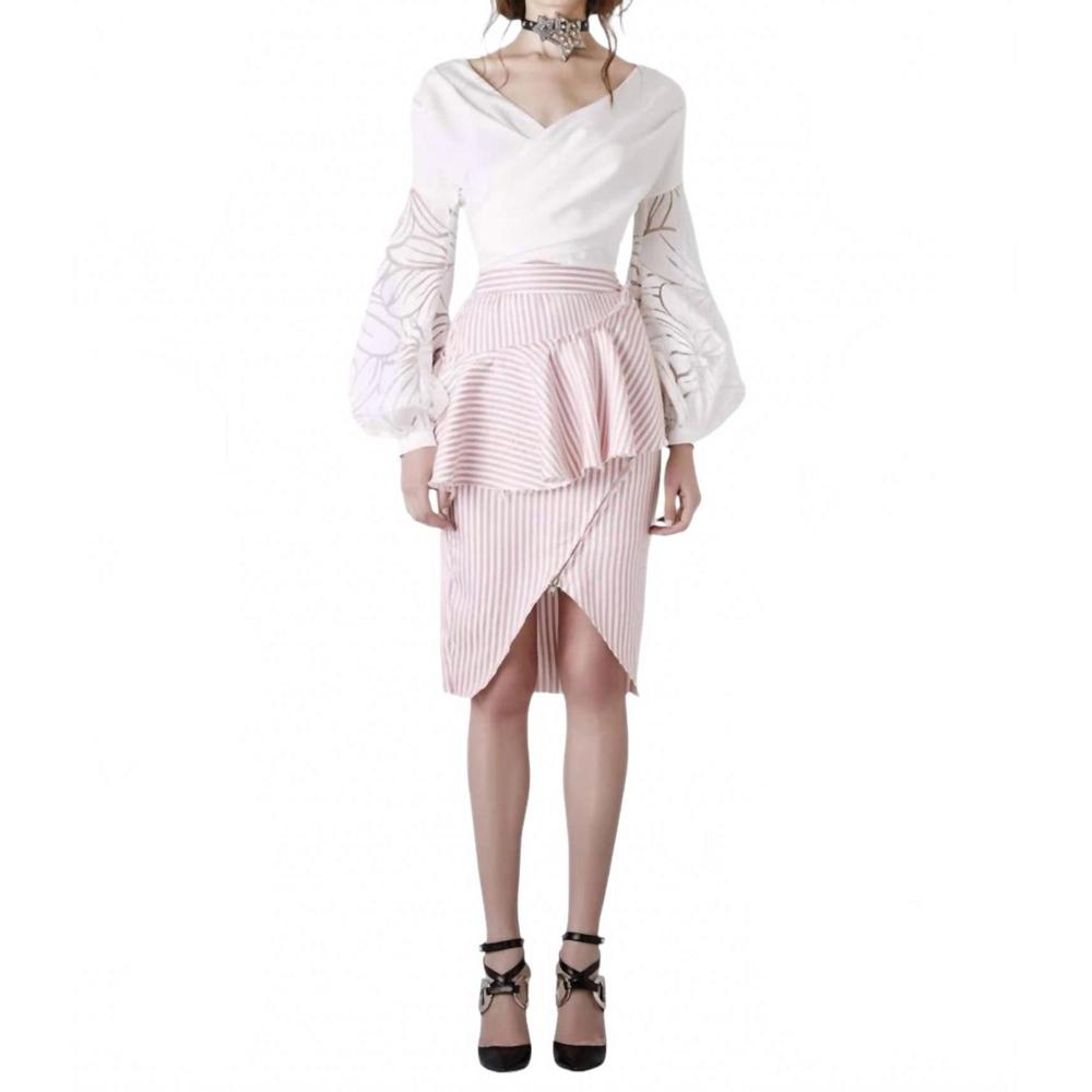 NEW ASILIO rough lines skirt in pink
